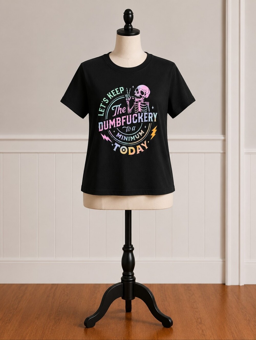 Shein Black Graphic Tee
